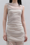 Un Morceau Knit Mesh Drape Sleeveless Suspenders UM231SZ14 White PUM42